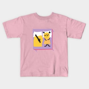 Halloween Girl Sleeping with a Chainsaw Kids T-Shirt